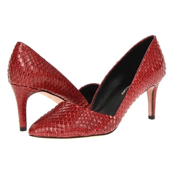 Rebecca Minkoff Paprika Python Brie D’Orsay Pumps - Picture 2 of 13